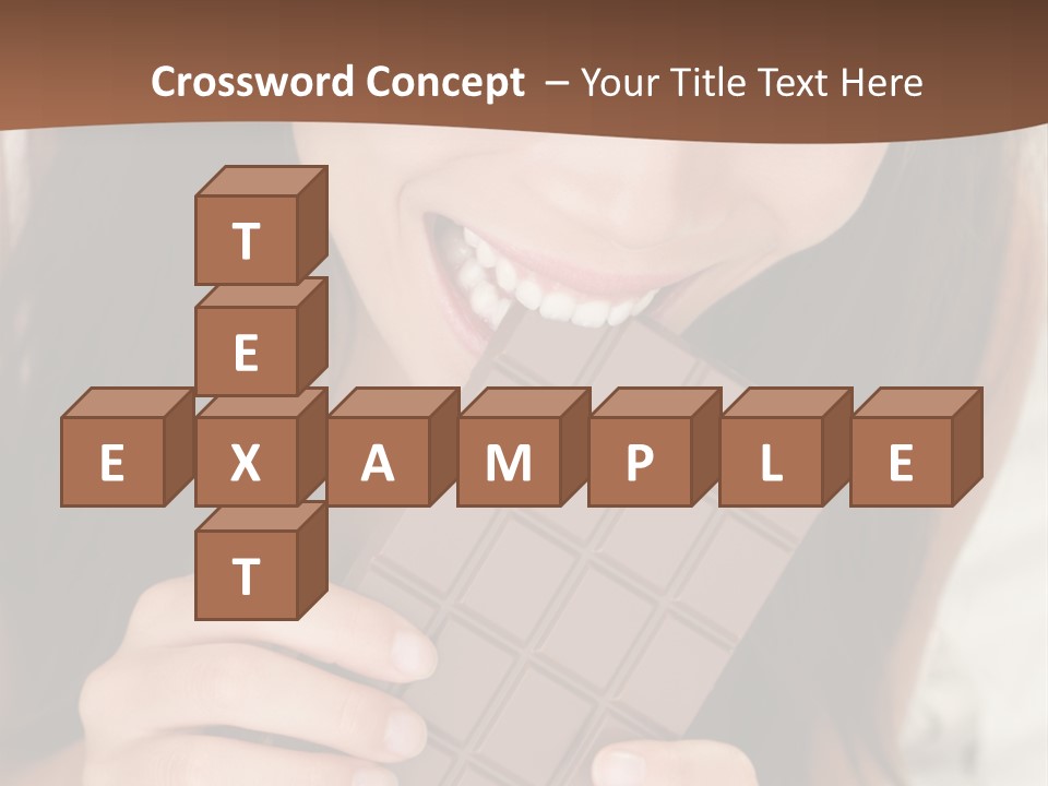 Girl Closeup Chocolat PowerPoint Template