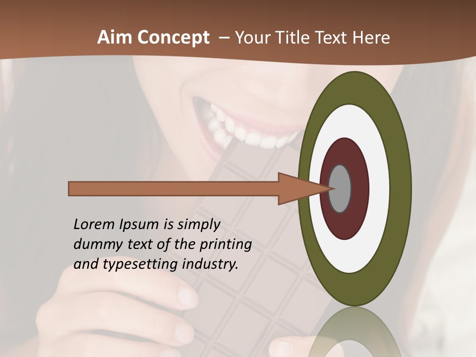 Girl Closeup Chocolat PowerPoint Template