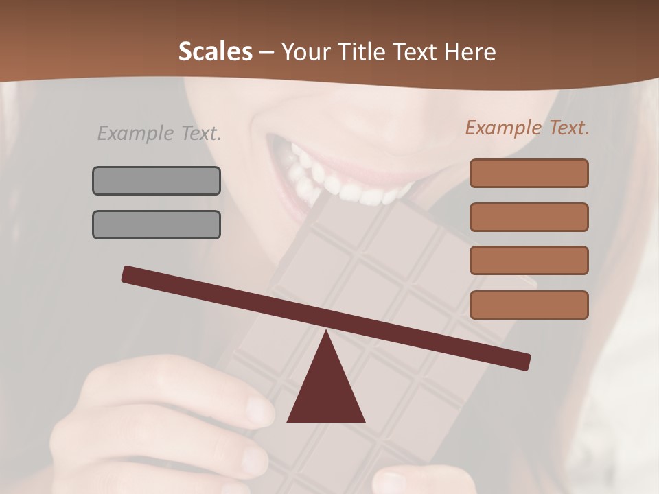 Girl Closeup Chocolat PowerPoint Template