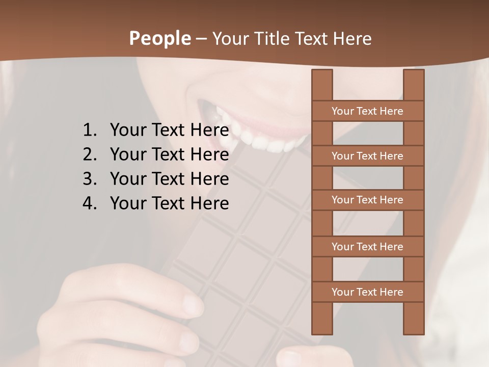 Girl Closeup Chocolat PowerPoint Template