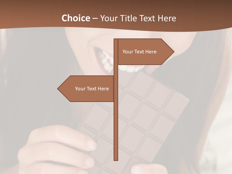 Girl Closeup Chocolat PowerPoint Template