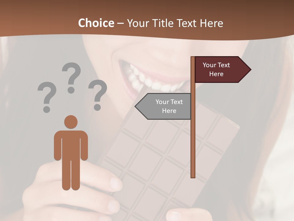 Girl Closeup Chocolat PowerPoint Template