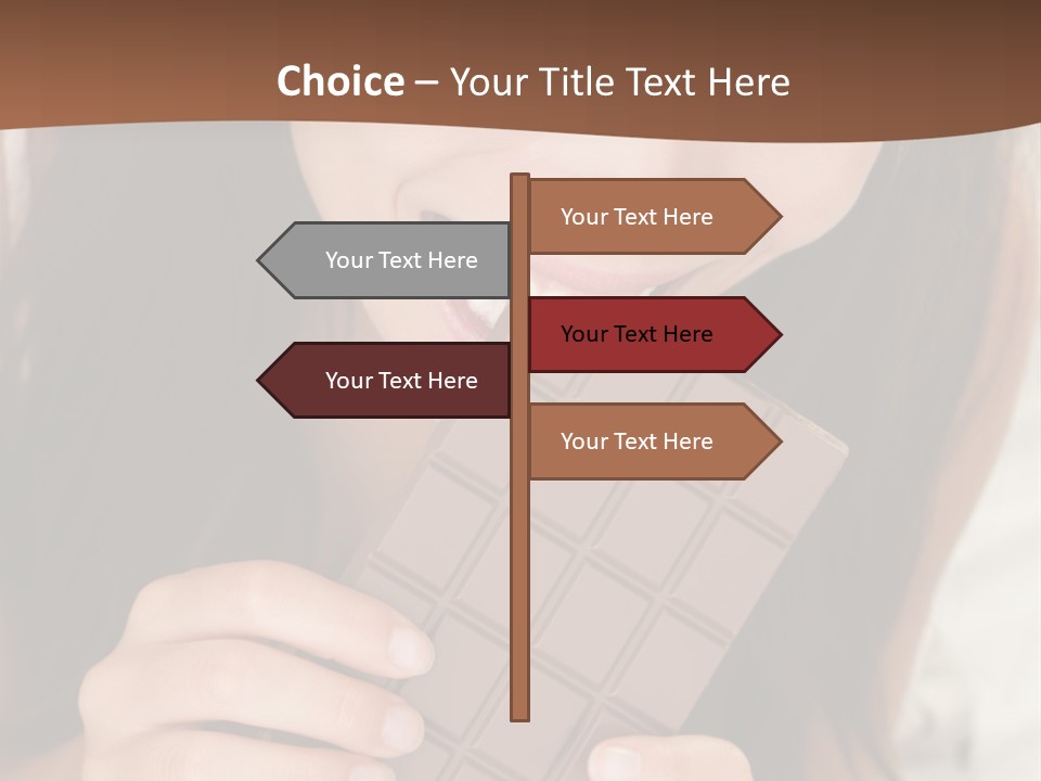 Girl Closeup Chocolat PowerPoint Template