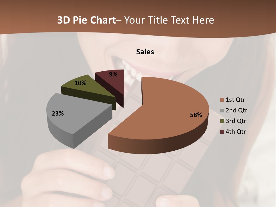 Girl Closeup Chocolat PowerPoint Template