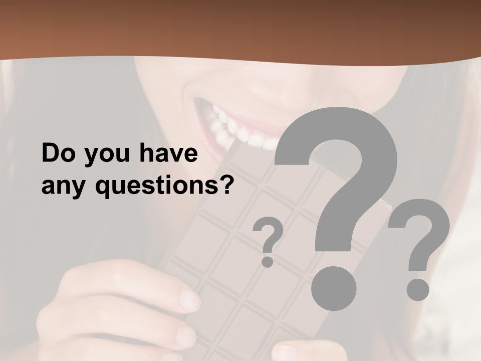 Girl Closeup Chocolat PowerPoint Template