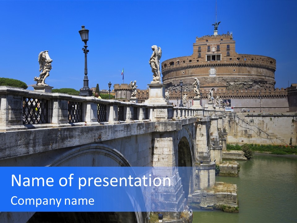 Ancient Monument Statue PowerPoint Template