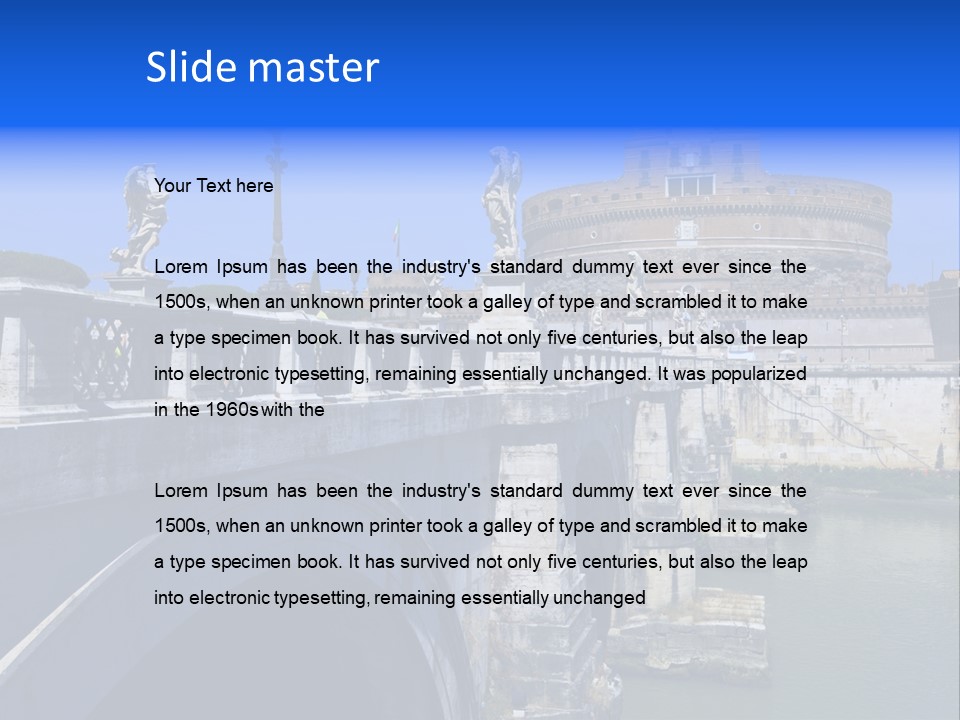 Ancient Monument Statue PowerPoint Template