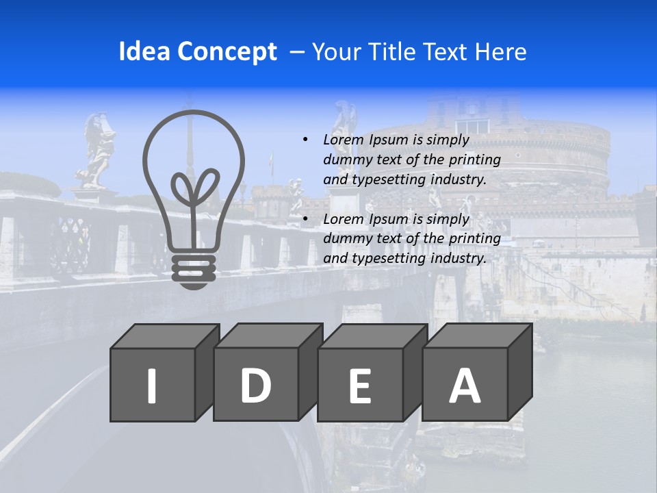Ancient Monument Statue PowerPoint Template