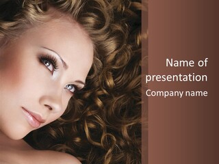 Brown Eyes Long PowerPoint Template