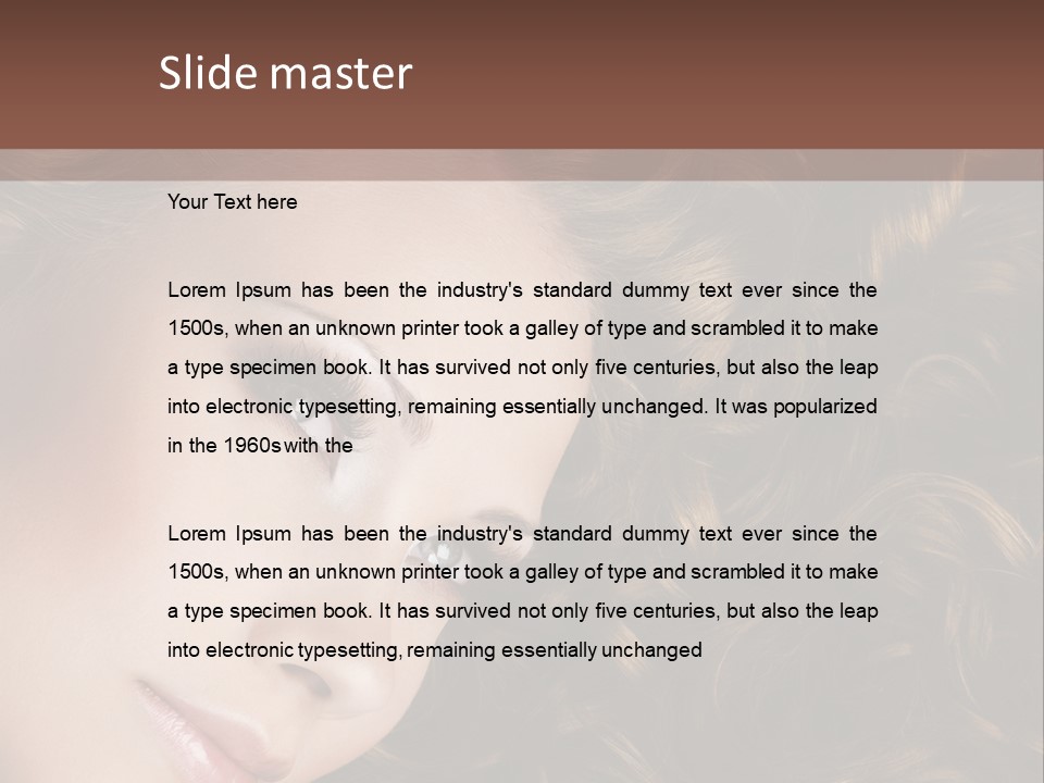 Brown Eyes Long PowerPoint Template