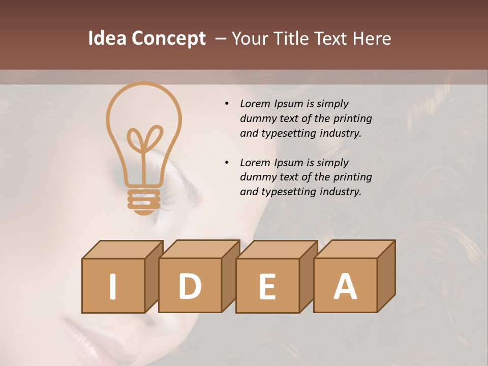 Brown Eyes Long PowerPoint Template