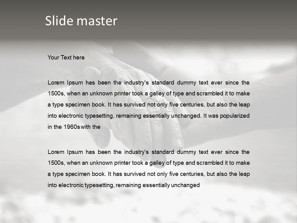 Walk Wrinkled Person PowerPoint Template