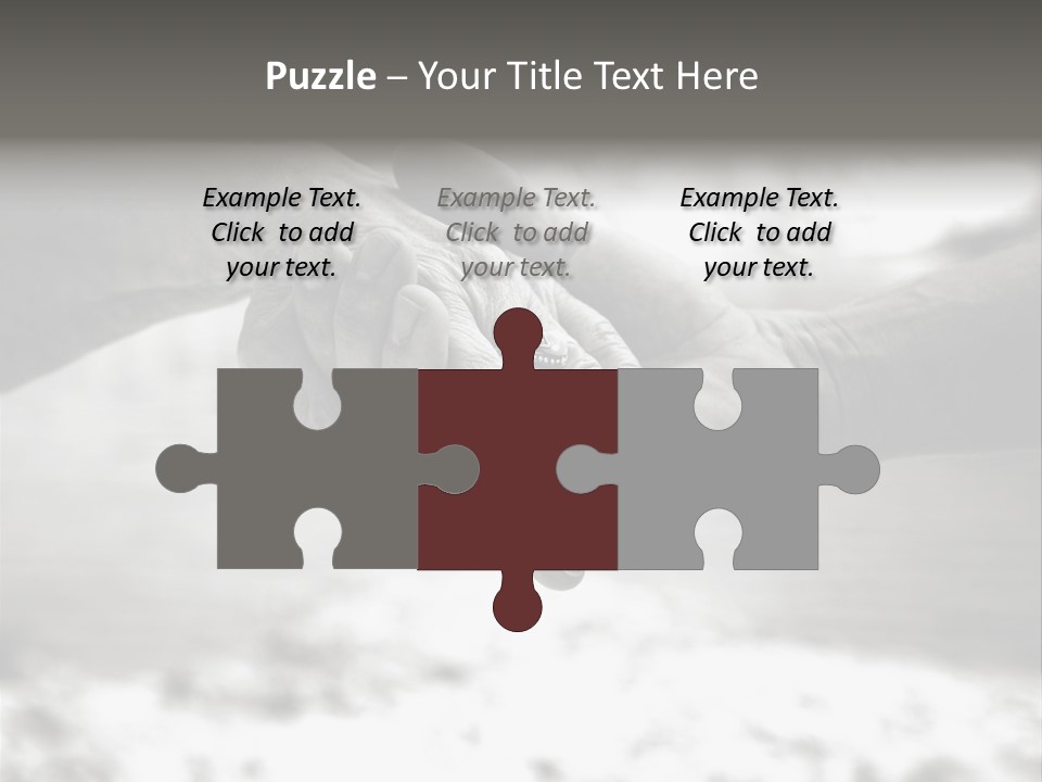 Walk Wrinkled Person PowerPoint Template