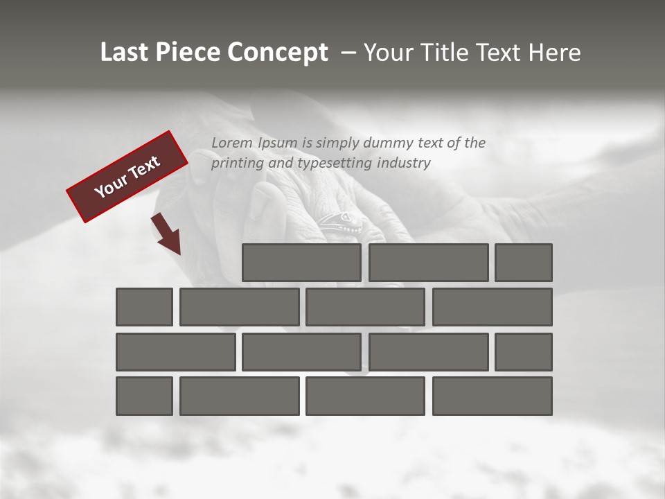 Walk Wrinkled Person PowerPoint Template