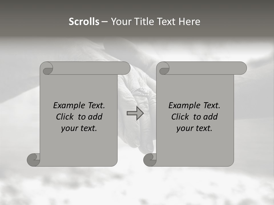 Walk Wrinkled Person PowerPoint Template