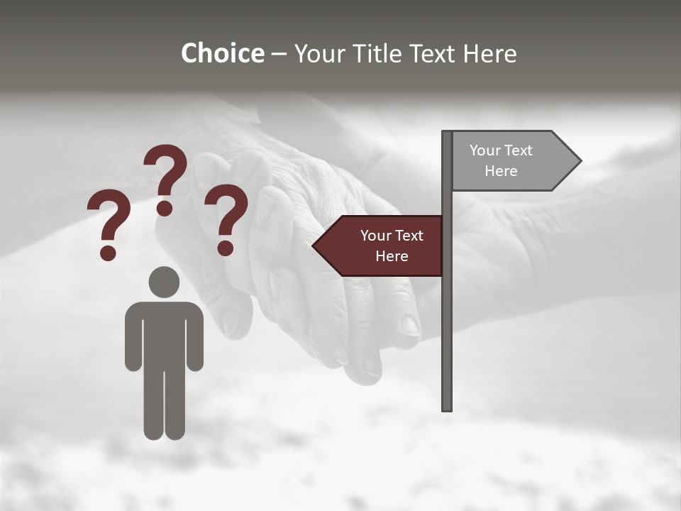 Walk Wrinkled Person PowerPoint Template