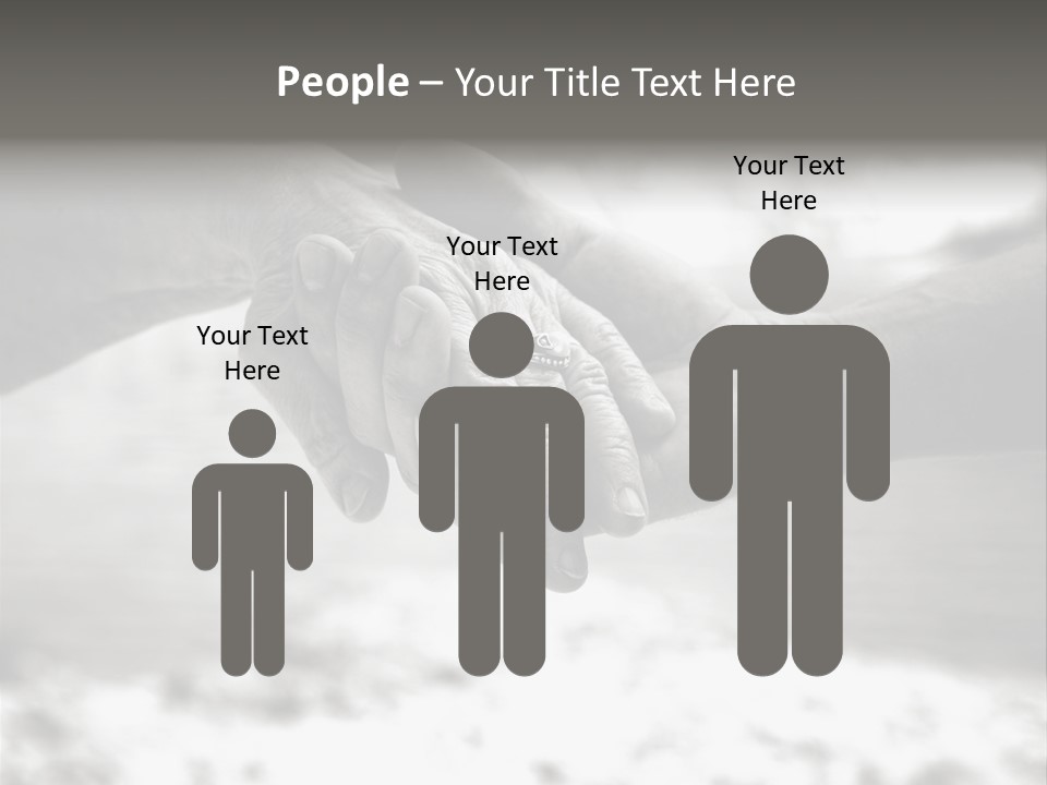 Walk Wrinkled Person PowerPoint Template