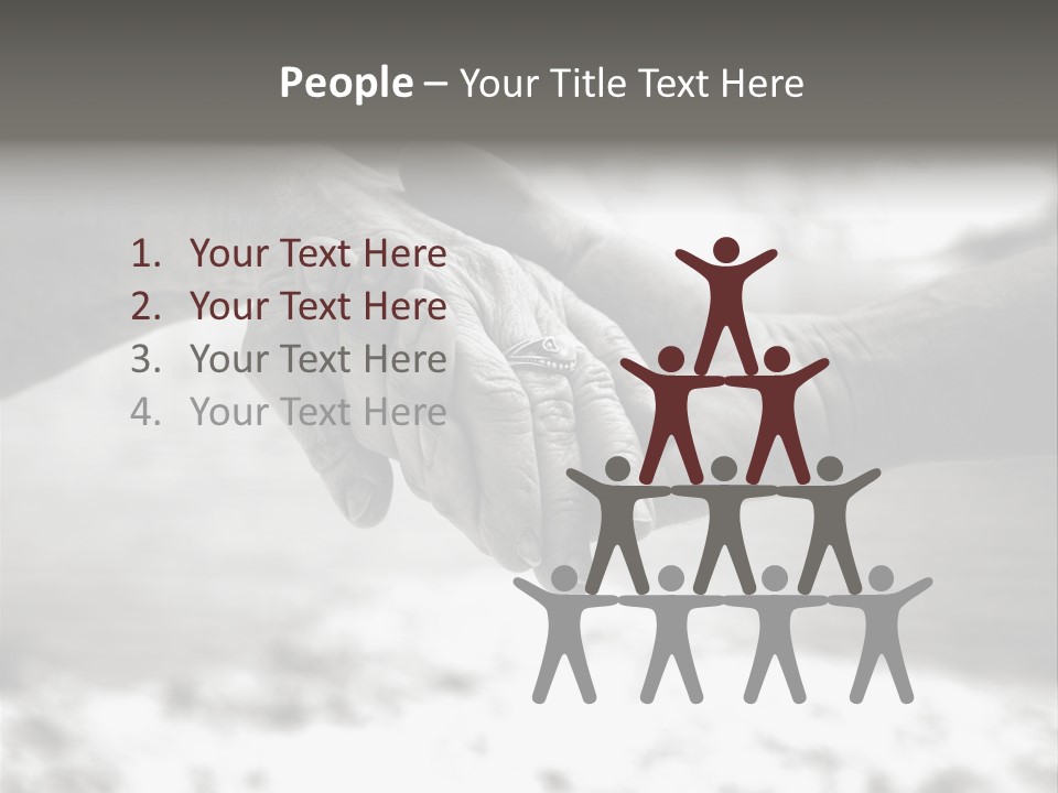 Walk Wrinkled Person PowerPoint Template