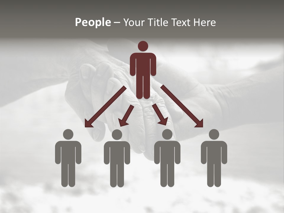 Walk Wrinkled Person PowerPoint Template