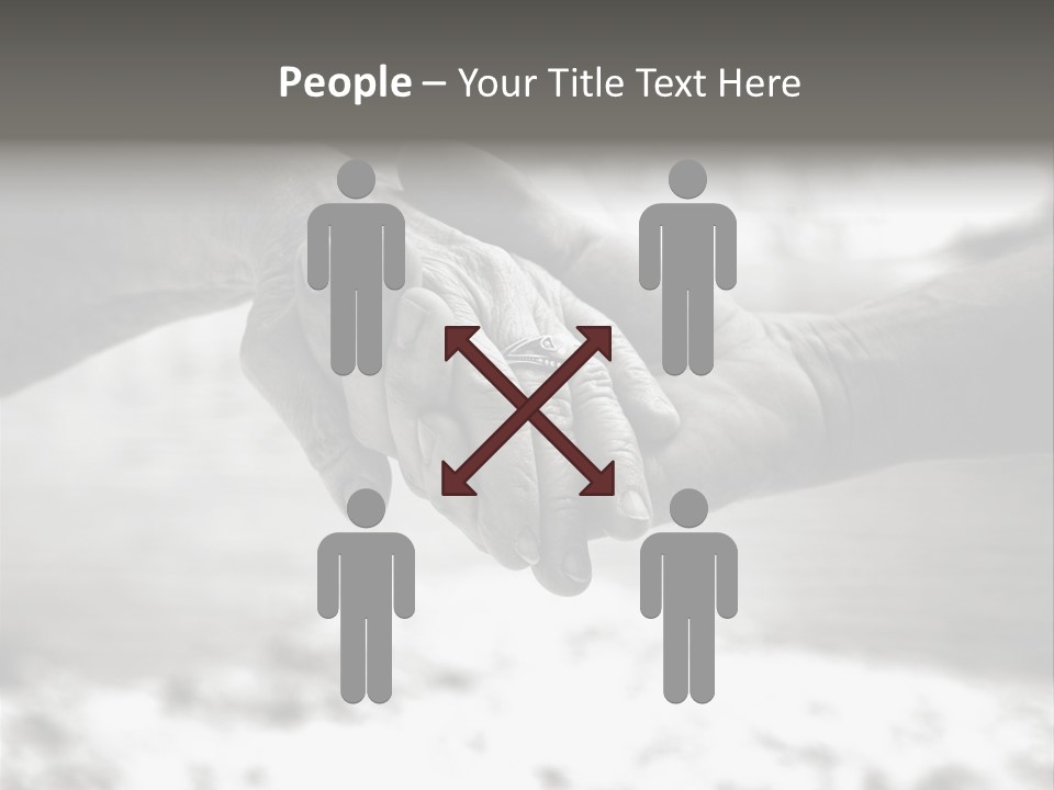 Walk Wrinkled Person PowerPoint Template