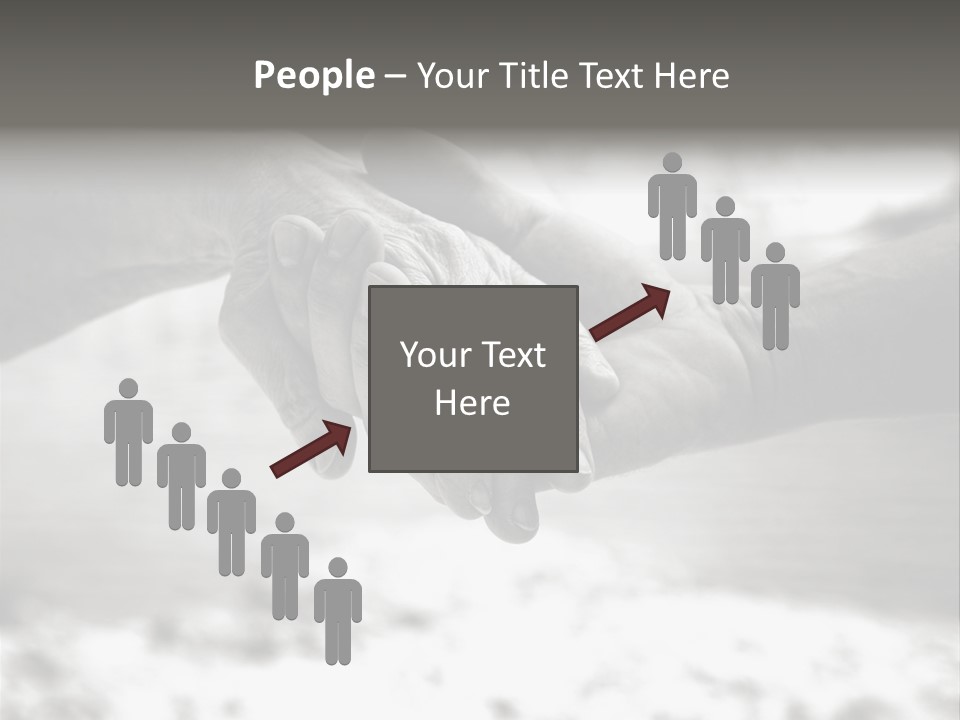 Walk Wrinkled Person PowerPoint Template