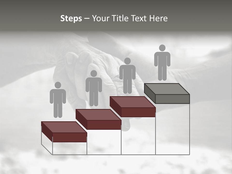 Walk Wrinkled Person PowerPoint Template