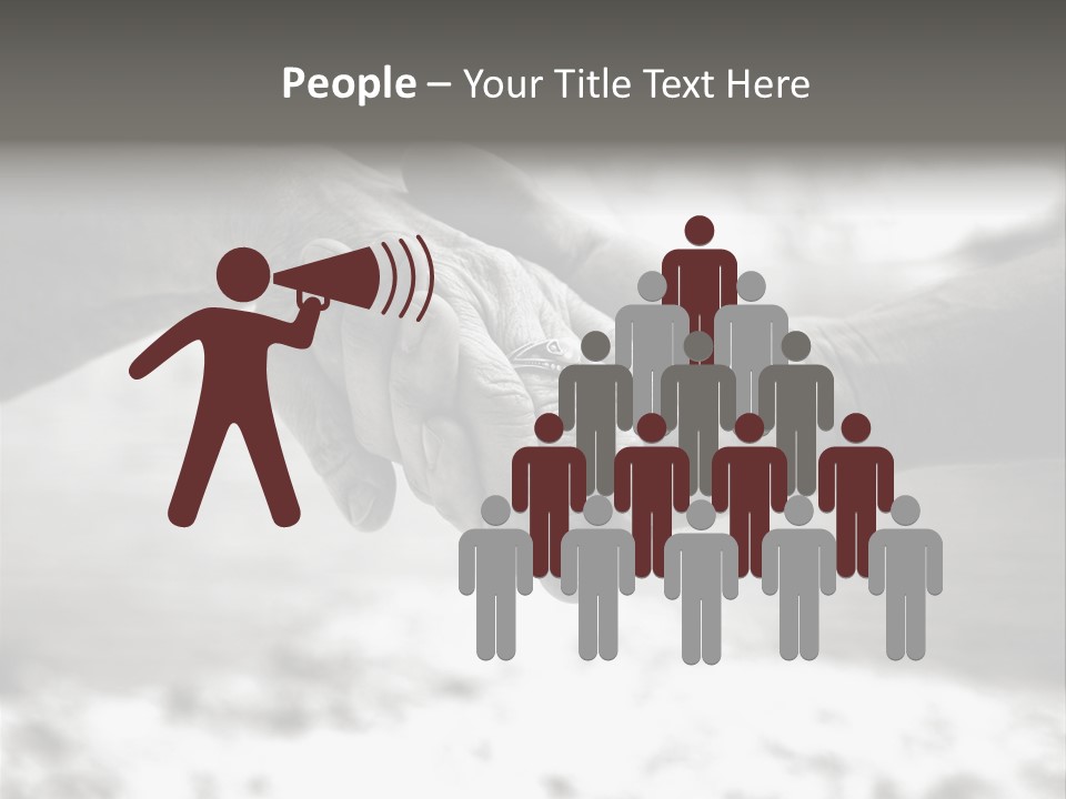 Walk Wrinkled Person PowerPoint Template