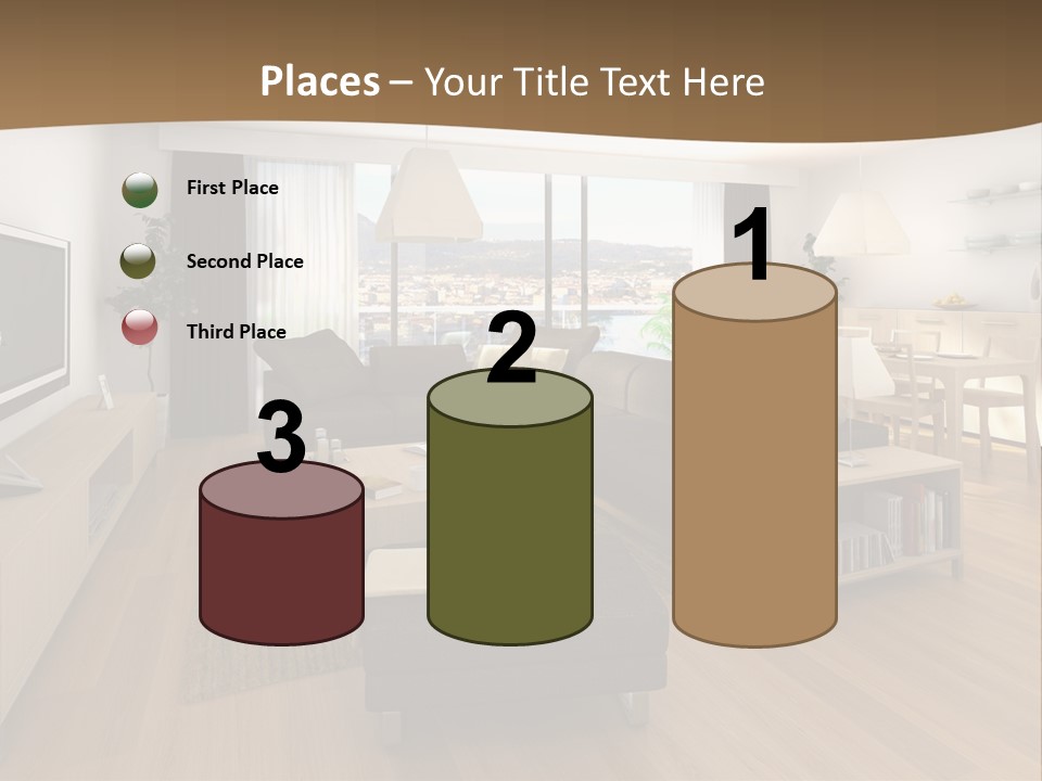 Apartment Plasma Sofa PowerPoint Template