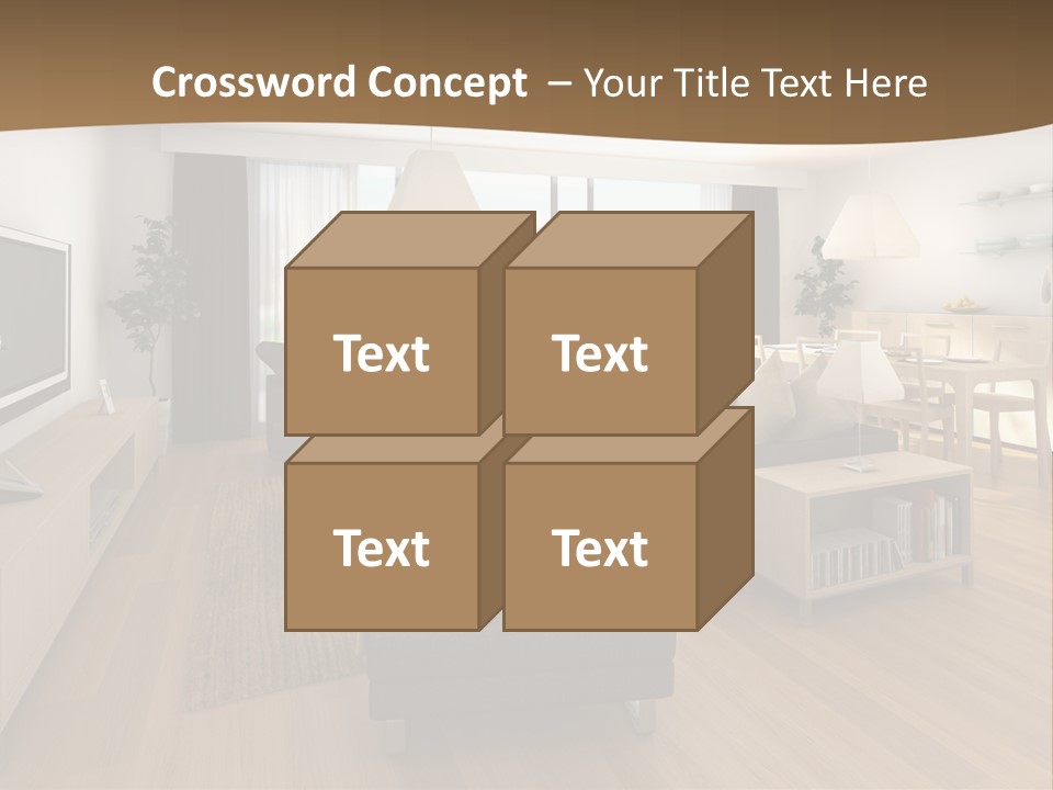 Apartment Plasma Sofa PowerPoint Template