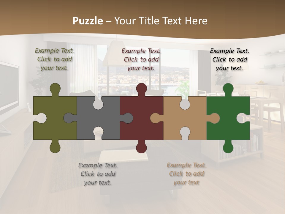 Apartment Plasma Sofa PowerPoint Template