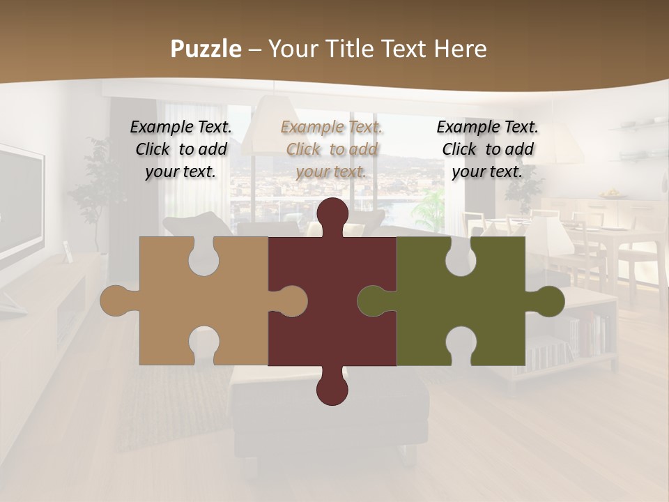 Apartment Plasma Sofa PowerPoint Template