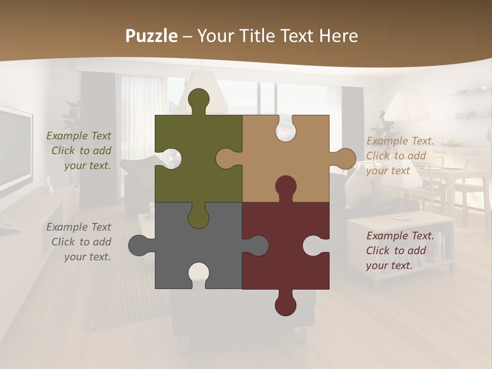 Apartment Plasma Sofa PowerPoint Template