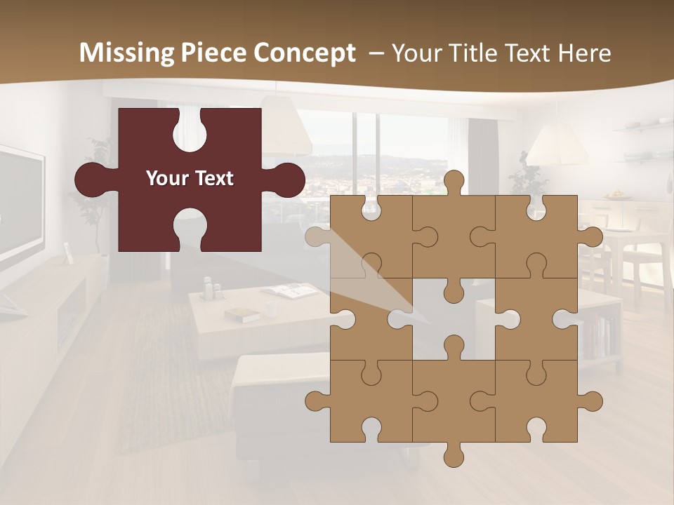 Apartment Plasma Sofa PowerPoint Template