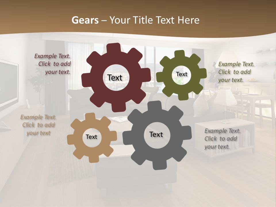 Apartment Plasma Sofa PowerPoint Template