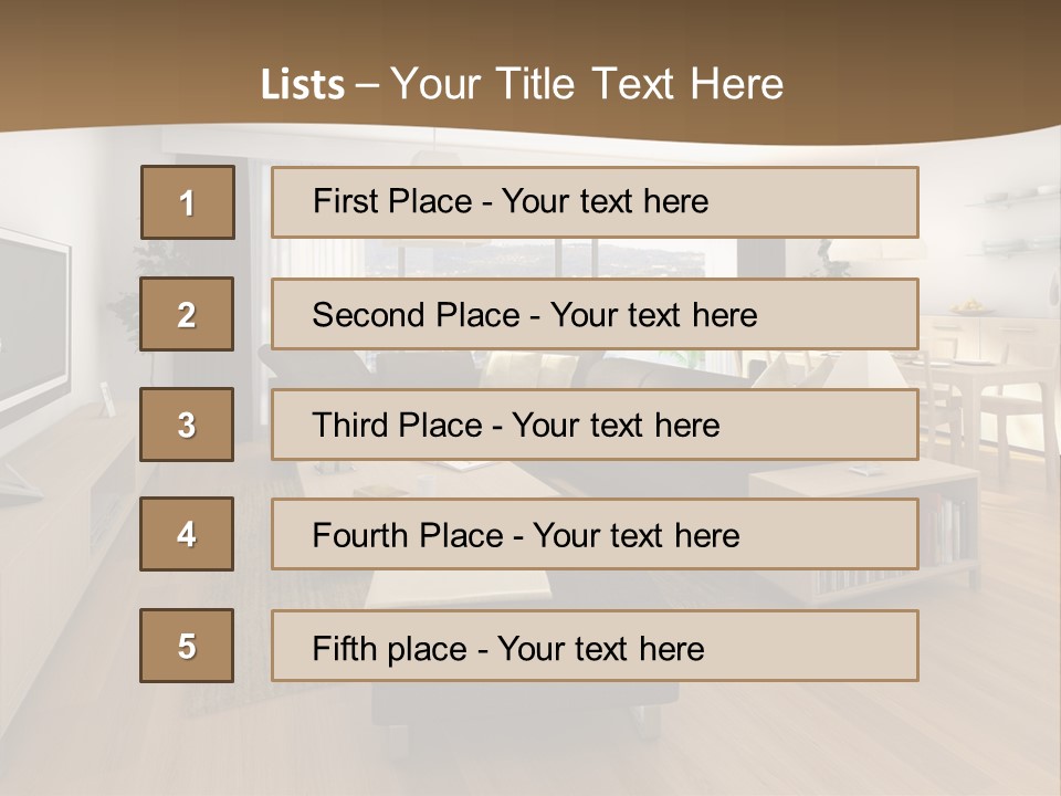 Apartment Plasma Sofa PowerPoint Template