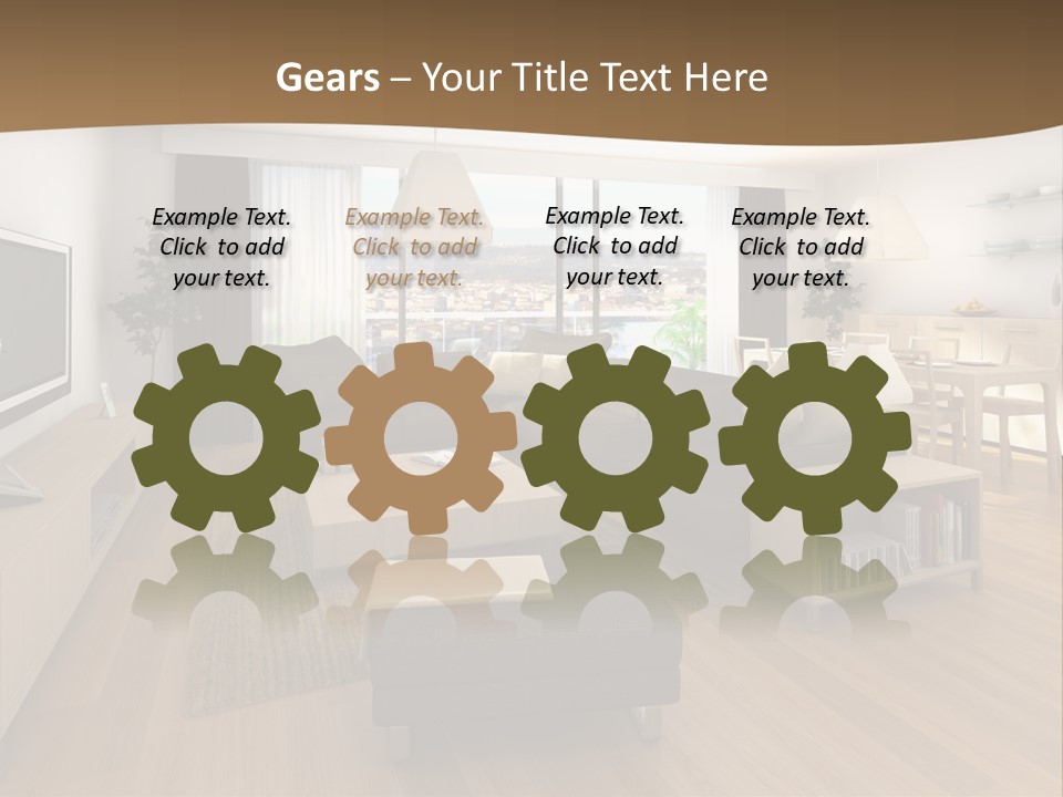 Apartment Plasma Sofa PowerPoint Template