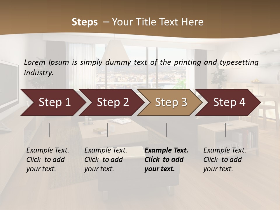 Apartment Plasma Sofa PowerPoint Template