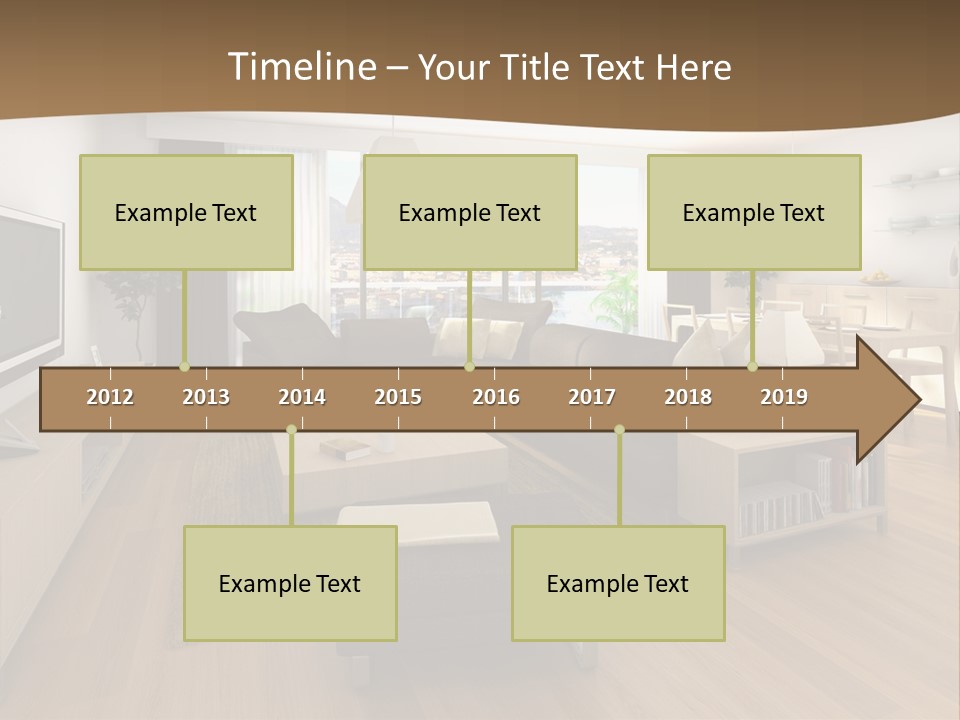 Apartment Plasma Sofa PowerPoint Template