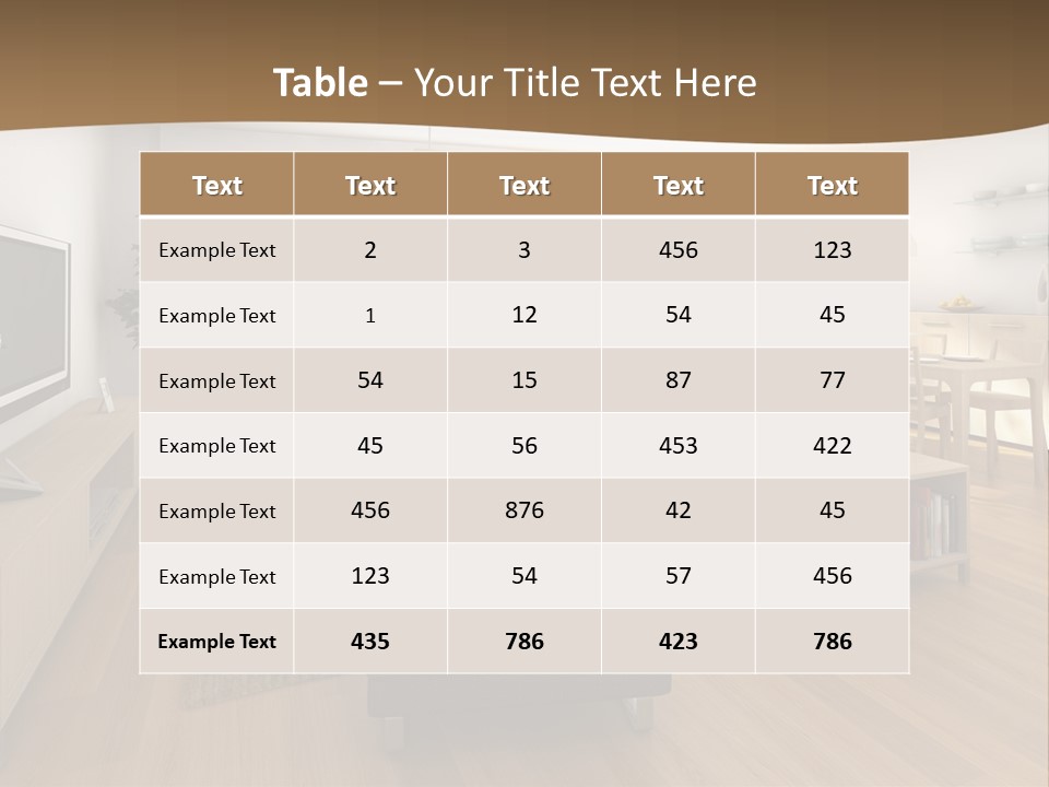 Apartment Plasma Sofa PowerPoint Template