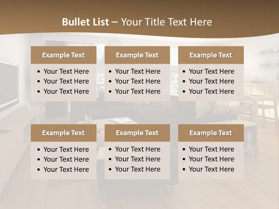 Apartment Plasma Sofa PowerPoint Template
