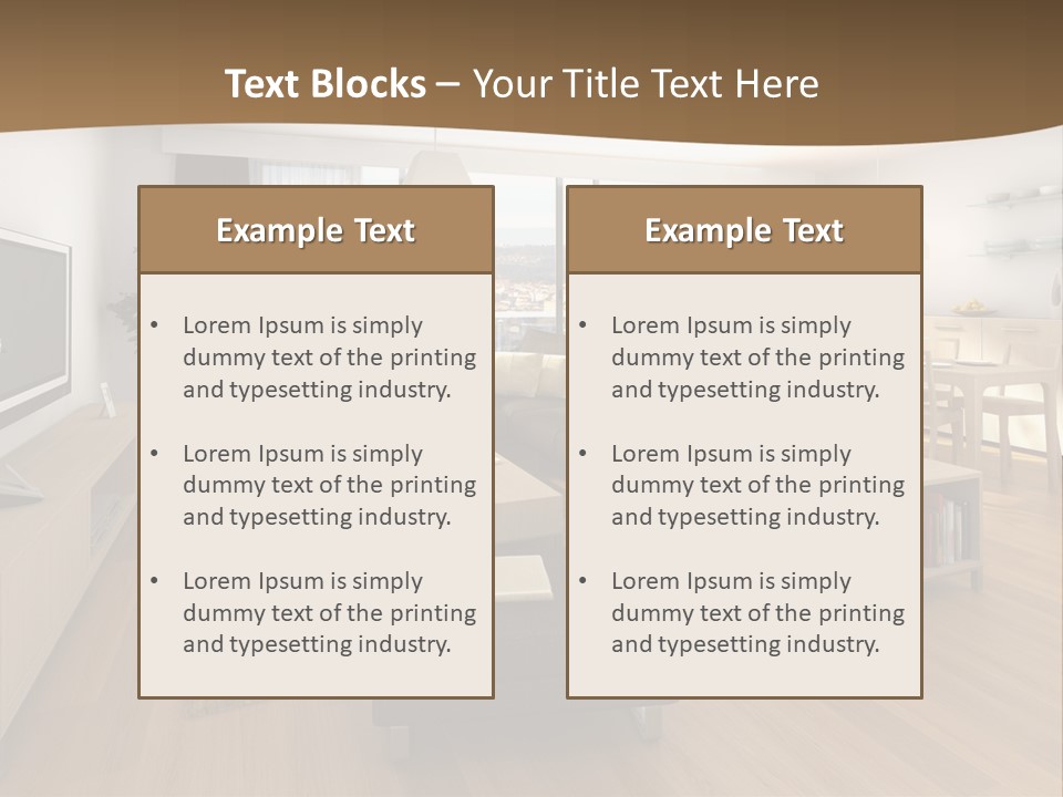 Apartment Plasma Sofa PowerPoint Template
