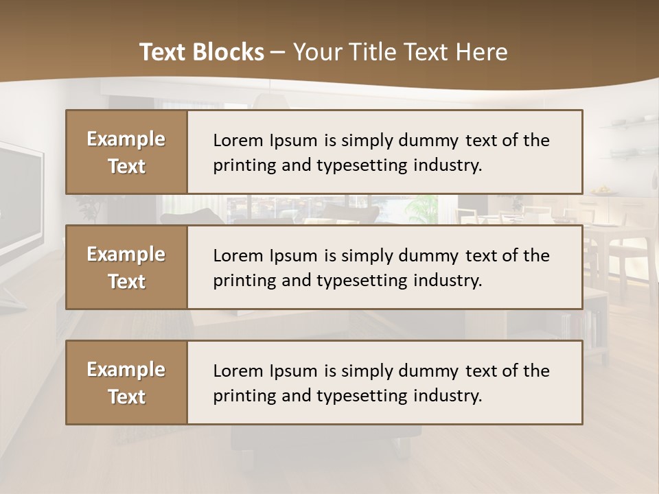 Apartment Plasma Sofa PowerPoint Template