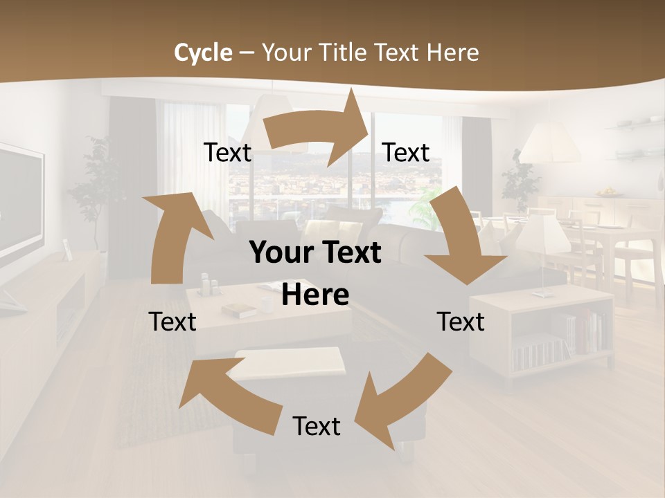 Apartment Plasma Sofa PowerPoint Template