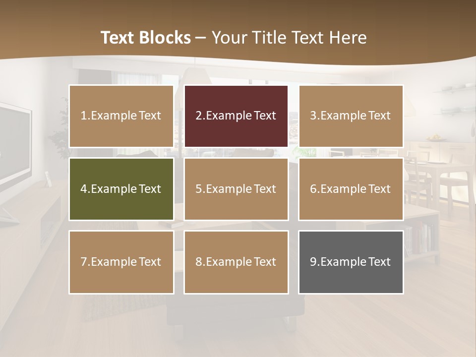 Apartment Plasma Sofa PowerPoint Template