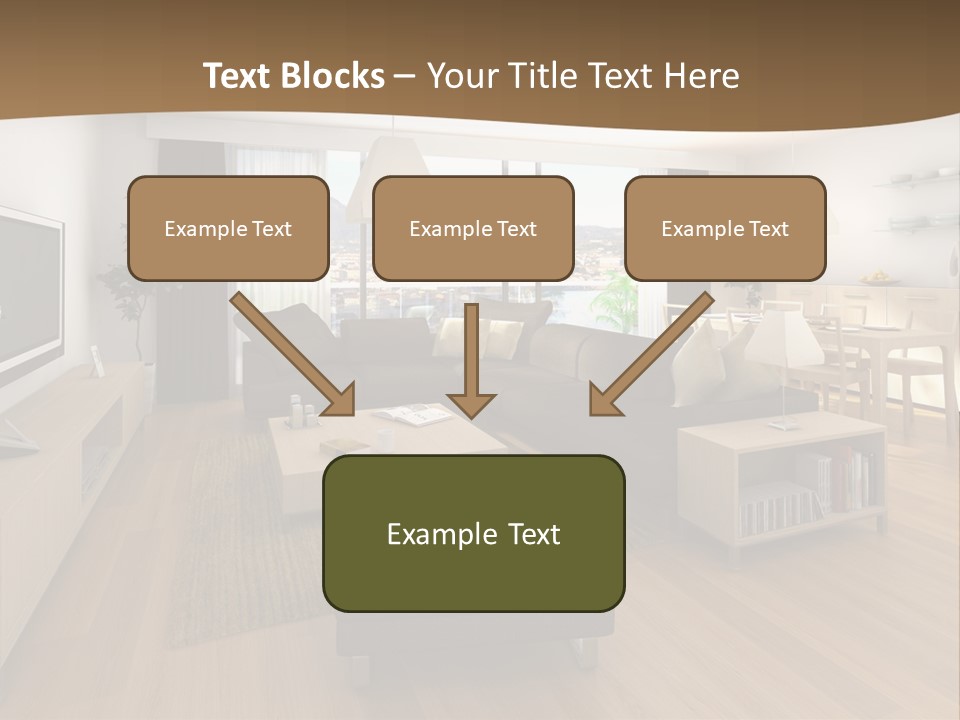 Apartment Plasma Sofa PowerPoint Template