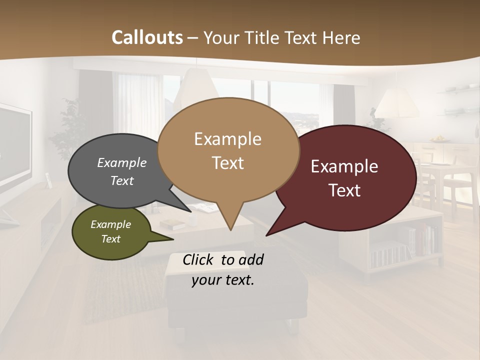 Apartment Plasma Sofa PowerPoint Template