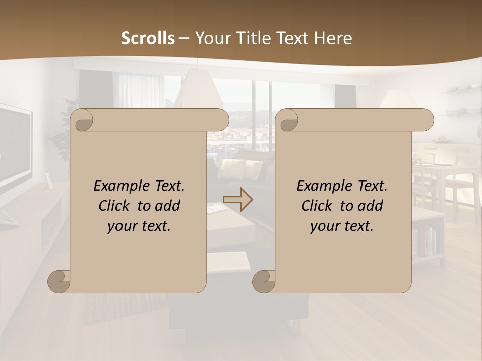 Apartment Plasma Sofa PowerPoint Template