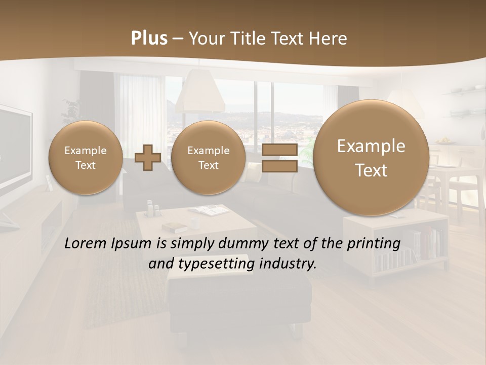 Apartment Plasma Sofa PowerPoint Template