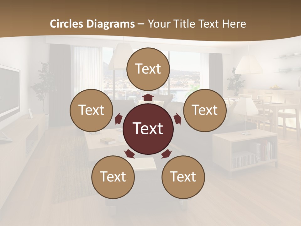 Apartment Plasma Sofa PowerPoint Template