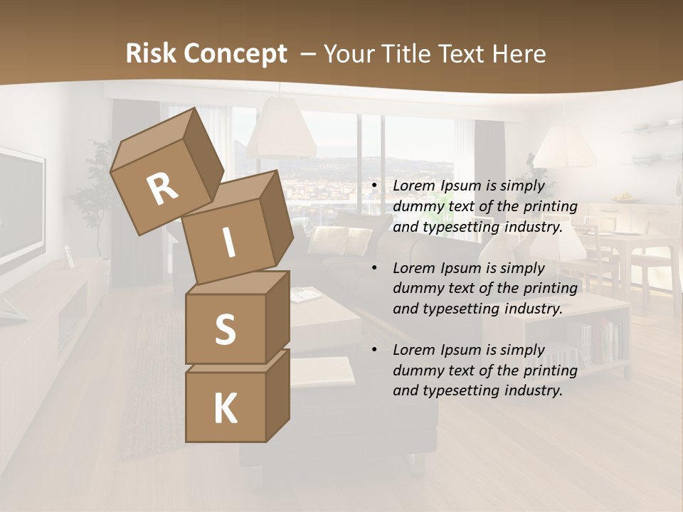 Apartment Plasma Sofa PowerPoint Template